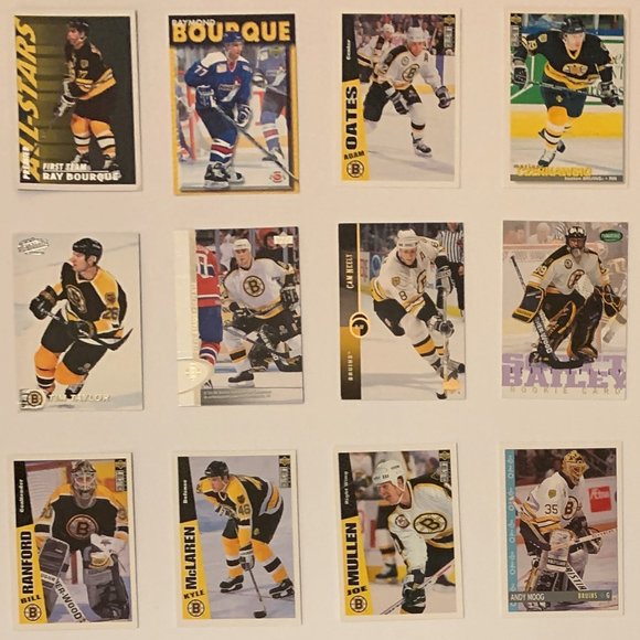 Boston Bruins Vintage NHL Hockey Cards - Lot of 15 w/ Bourque, Neely, Oates - Picture 6 of 7